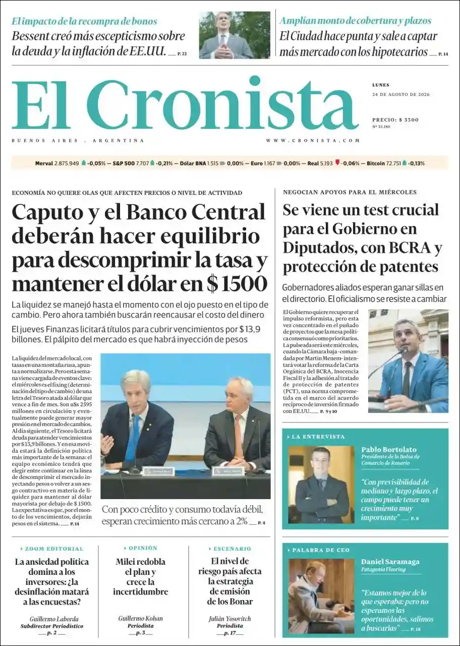 Estudios Max | RADIO NEO SIGLO - Tapa del diario Cronista