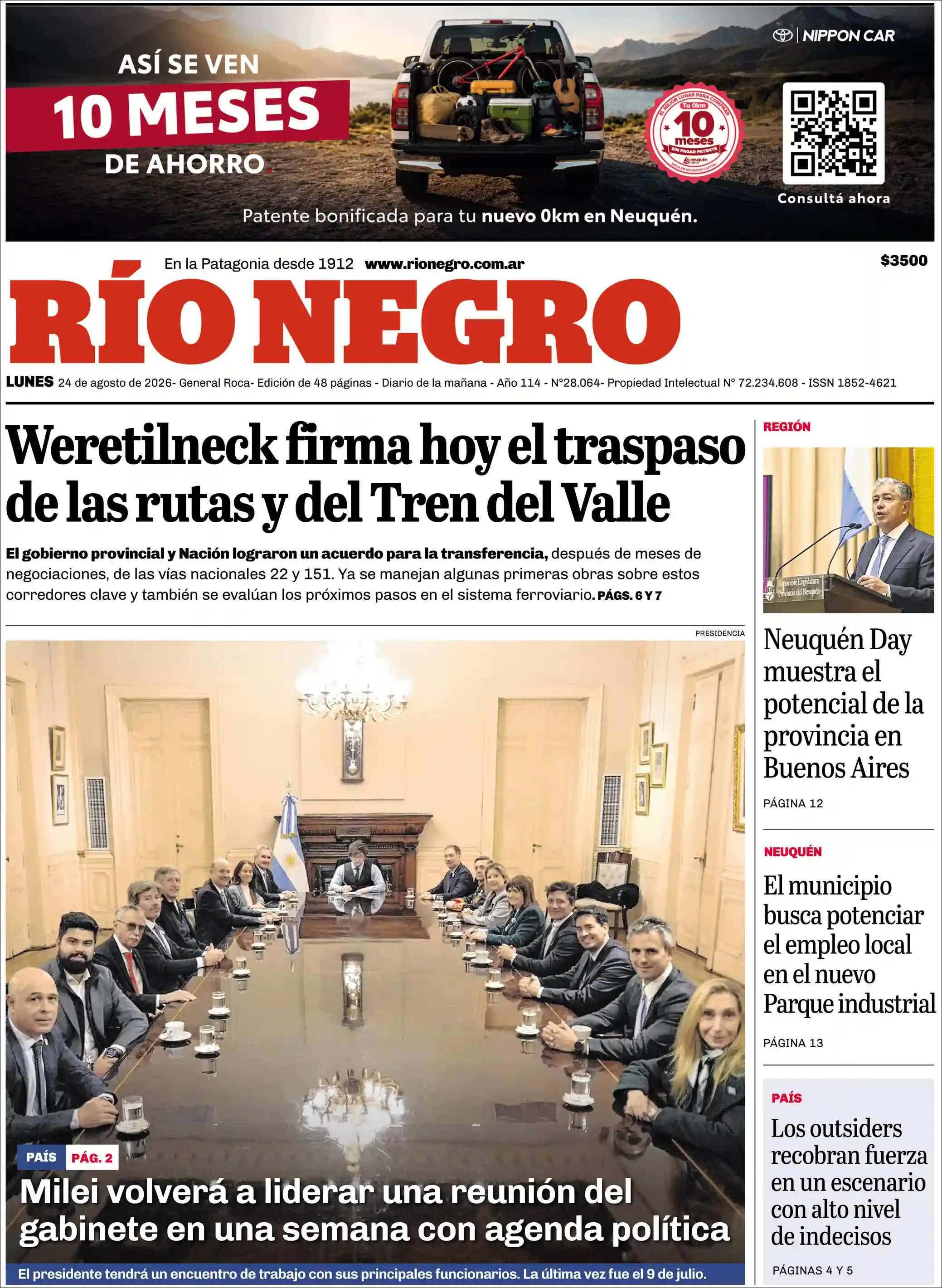 Estudios Max | RADIO NEO SIGLO - Tapa del diario Rio Negro