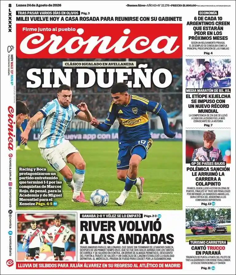 Estudios Max | RADIO NEO SIGLO - Tapa del diario Crónica