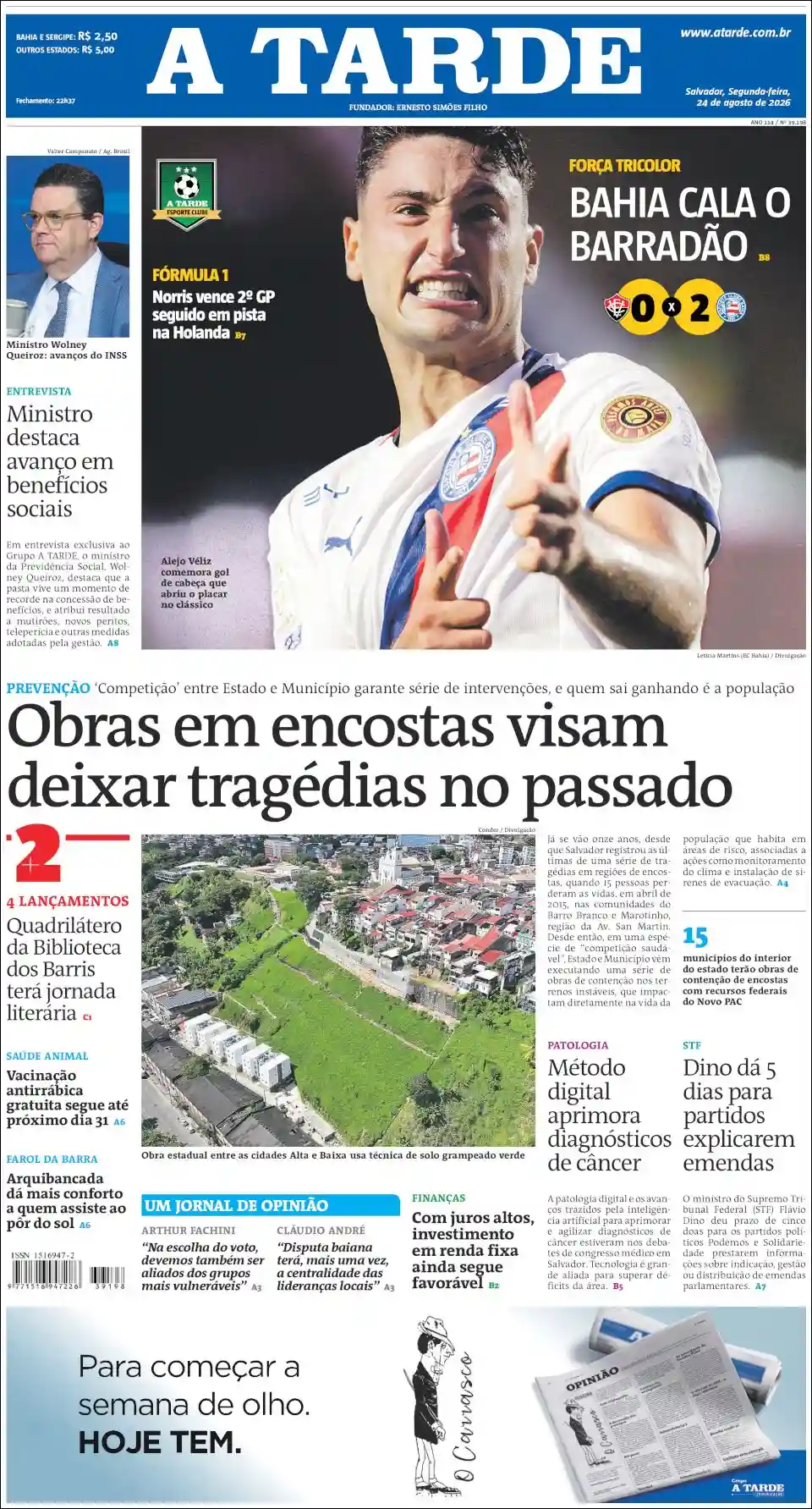 Estudios Max | RADIO NEO SIGLO - Tapa del diario A Tarde