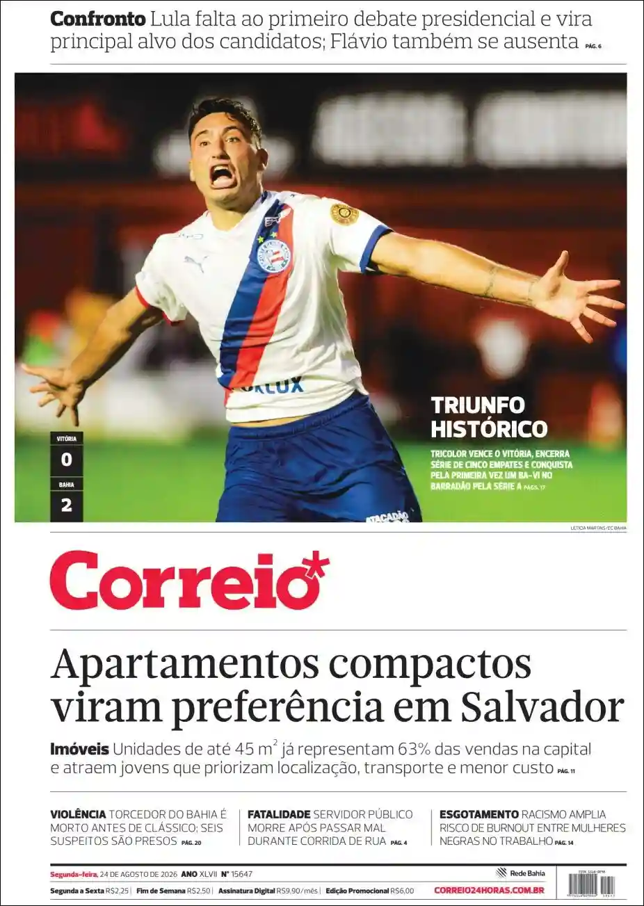 Estudios Max | RADIO NEO SIGLO - Tapa del diario Correio Bahia