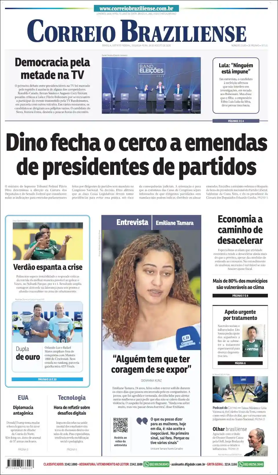 Estudios Max | RADIO NEO SIGLO - Tapa del diario Correio Braziliene