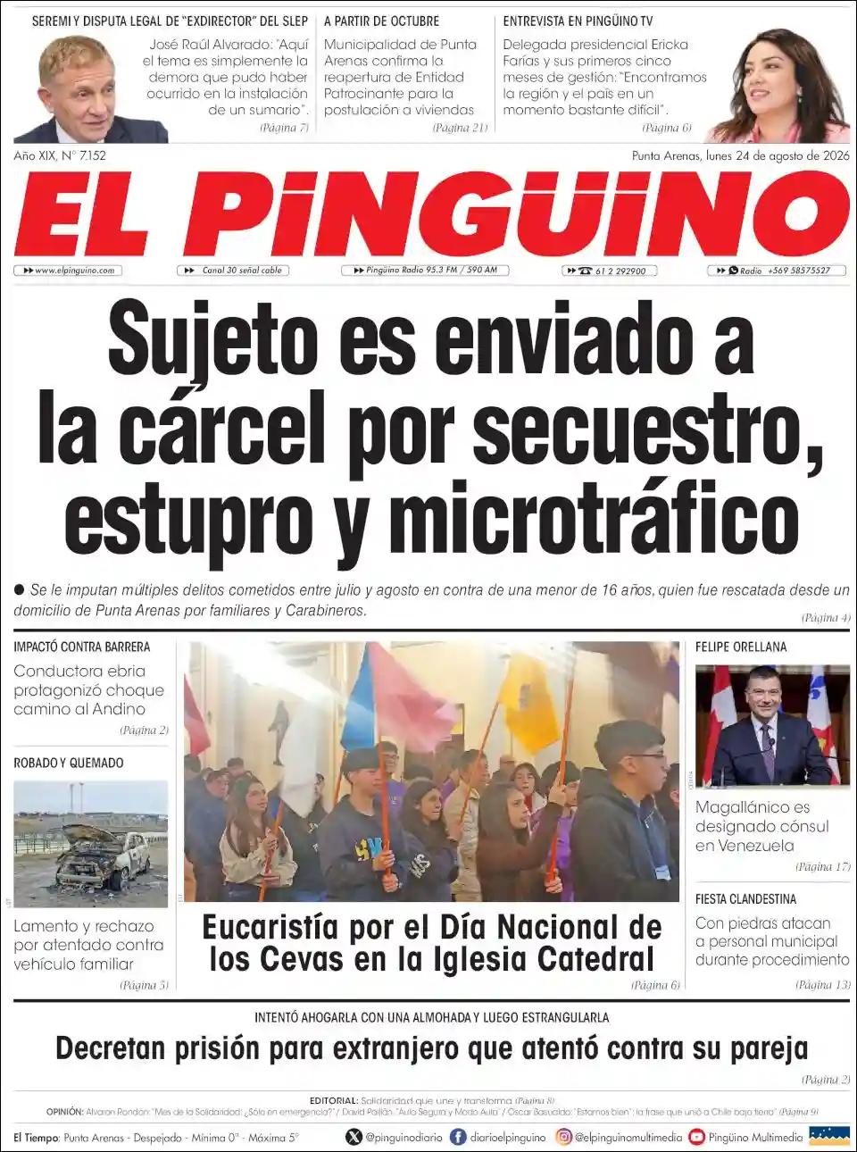 Estudios Max | RADIO NEO SIGLO - Tapa del diario El Pinguino
