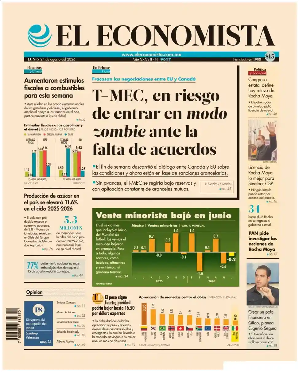 Estudios Max | RADIO NEO SIGLO - Tapa del diario Eleconomista