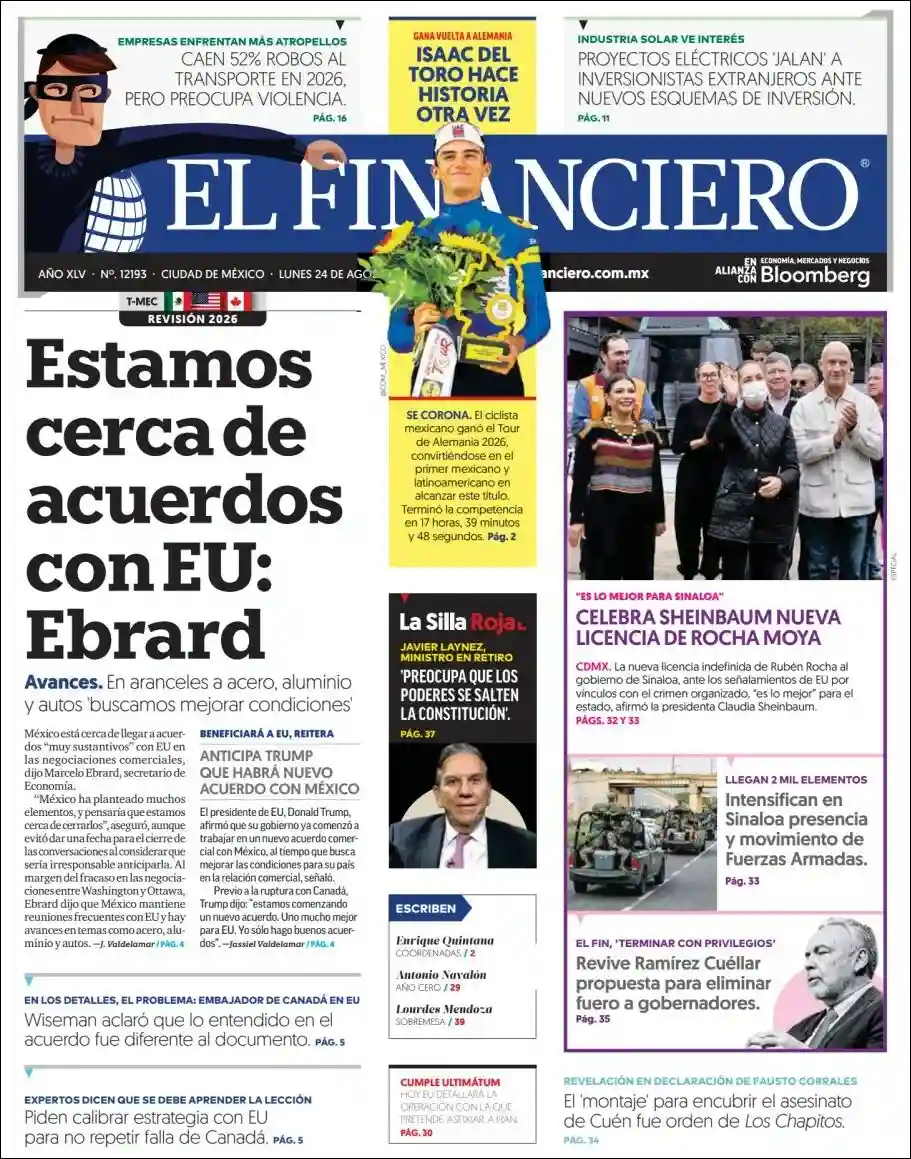 Estudios Max | RADIO NEO SIGLO - Tapa del diario Financiero