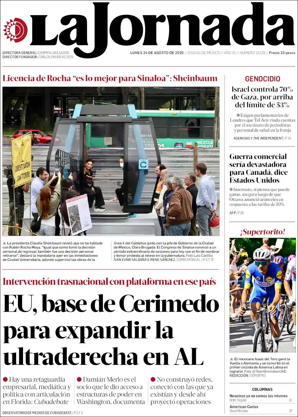 Estudios Max | RADIO NEO SIGLO - Tapa del diario Jornada