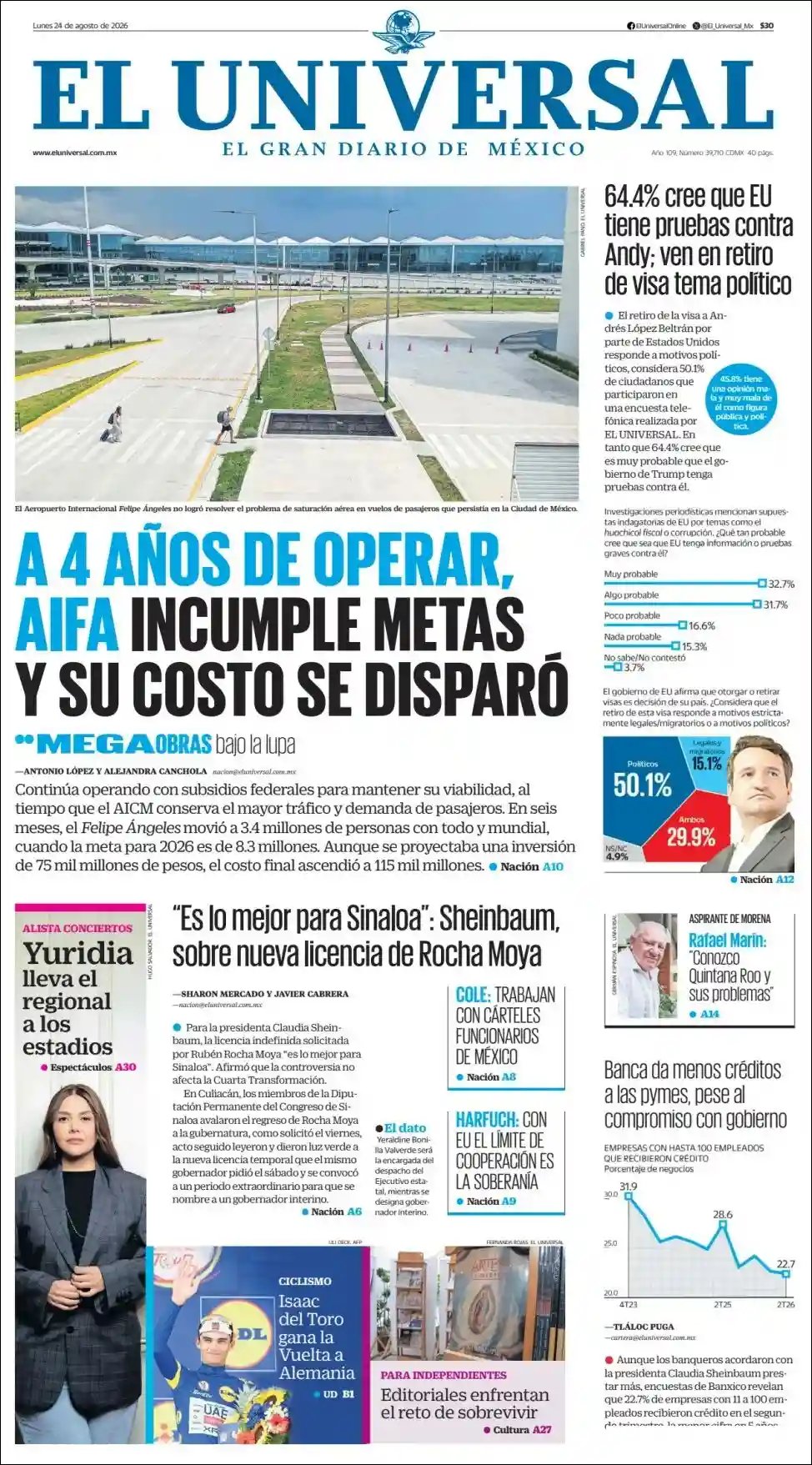 Estudios Max | RADIO NEO SIGLO - Tapa del diario Universal