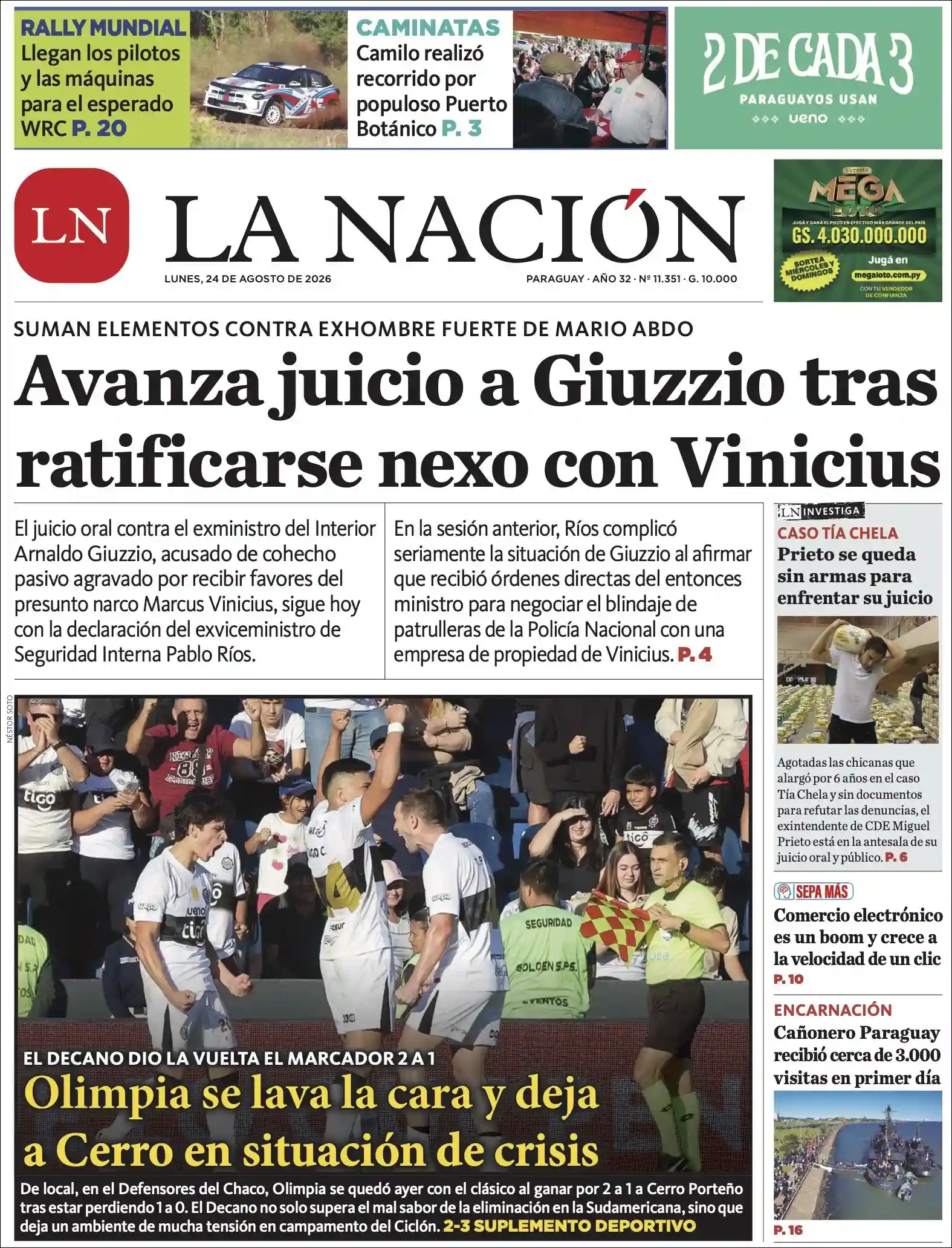 Estudios Max | RADIO NEO SIGLO - Tapa del diario Nacion