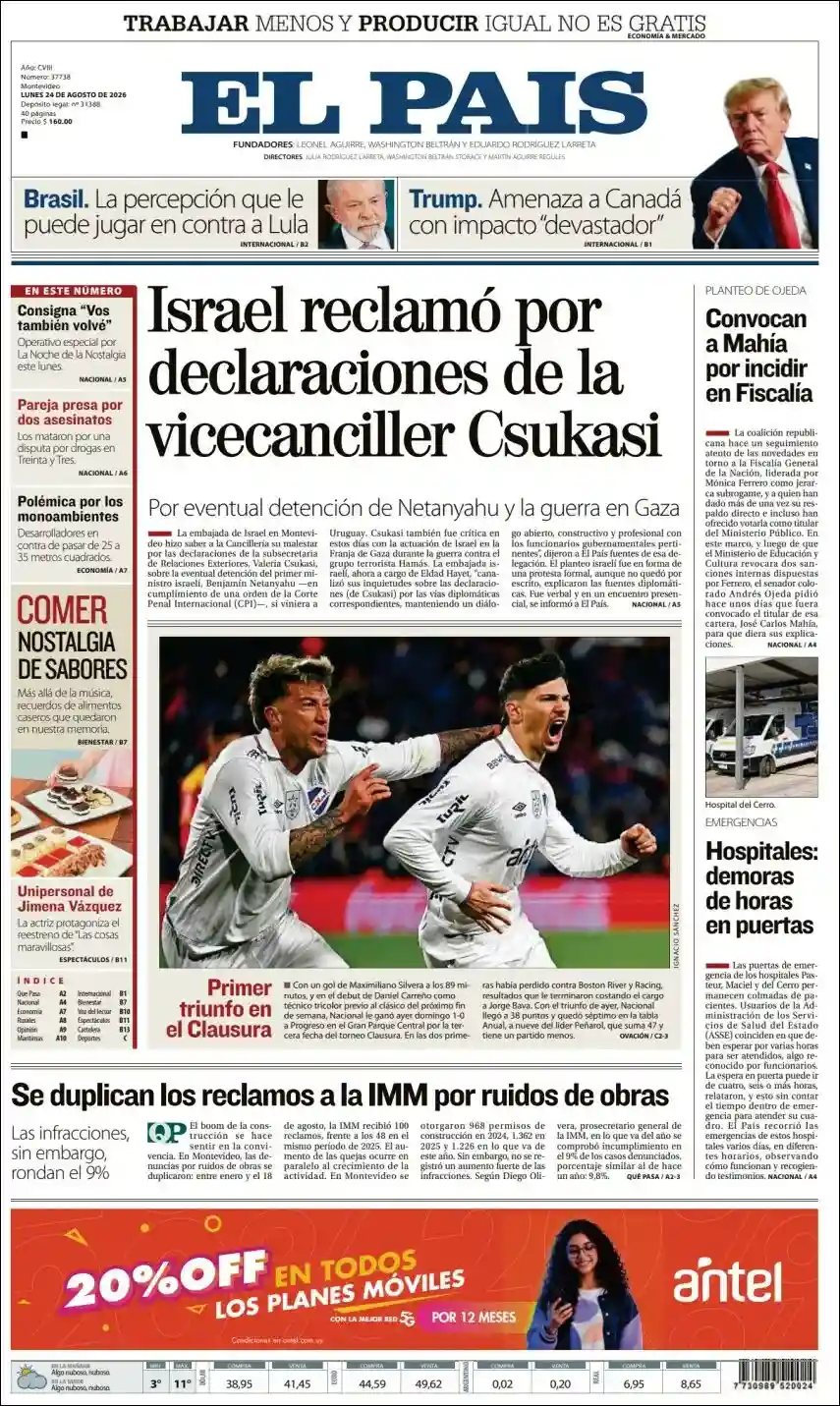 Estudios Max | RADIO NEO SIGLO - Tapa del diario Elpais